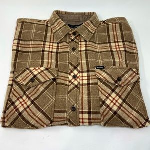 Brixton Flannel | Large | Sand/Brown/Cream/Tan Colorway | Soft & Warm